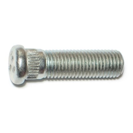 Midwest Fastener 12mm-1.5 x 14.1mm x 38.5mm Zinc Plated Class 10.9 Steel Fine Thread Automotive Wheel Studs 4PK 75446